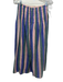 Mirth Size S Pink, Blue & Green Cotton Pleated Shoulder Strap Striped Skirt Set Pink, Blue & Green / S