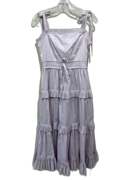 Ulla Johnson Size 2 Lavender Cotton Tie Straps Pleated Detail Waist Detail Dress Lavender / 2