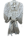 Cleobella Size XS Tan & White Cotton Long Balloon Sleeve Floral Print Dress Tan & White / XS