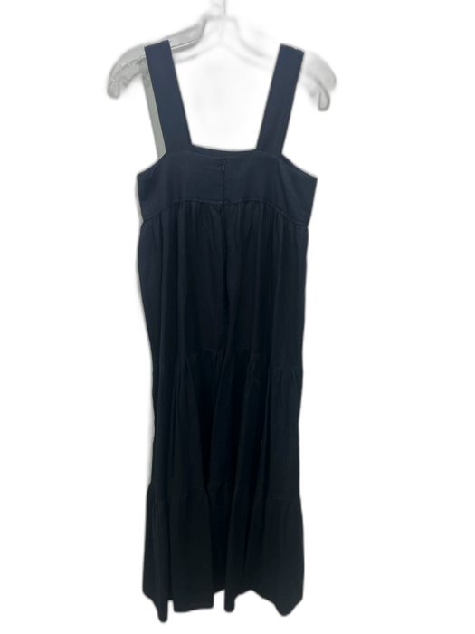 Hunter Bell Size XS Black Linen Blend Sleeveless Empire Waist Tiered Midi Dress Black / XS