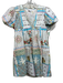 Hunter Bell Size XS Blue, White & Multi Cotton Short Balloon Sleeve Dress Blue, White & Multi / XS