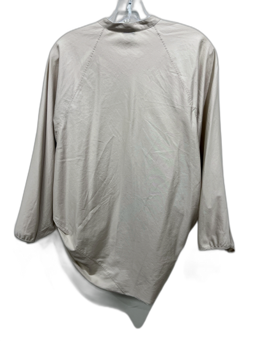 Aspesi Size S Beige Cotton Long Balloon Sleeve Paneled Button Front Wide Top Beige / S