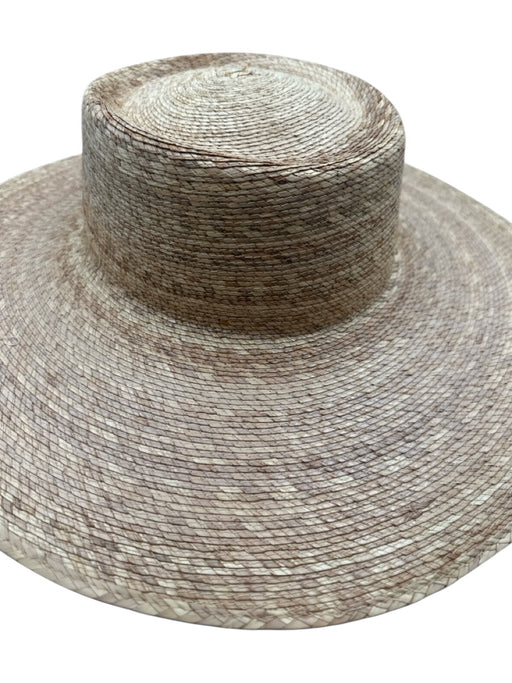 Lack of Color Beige Palm Straw Wide Brim Woven Hat Beige / S/M