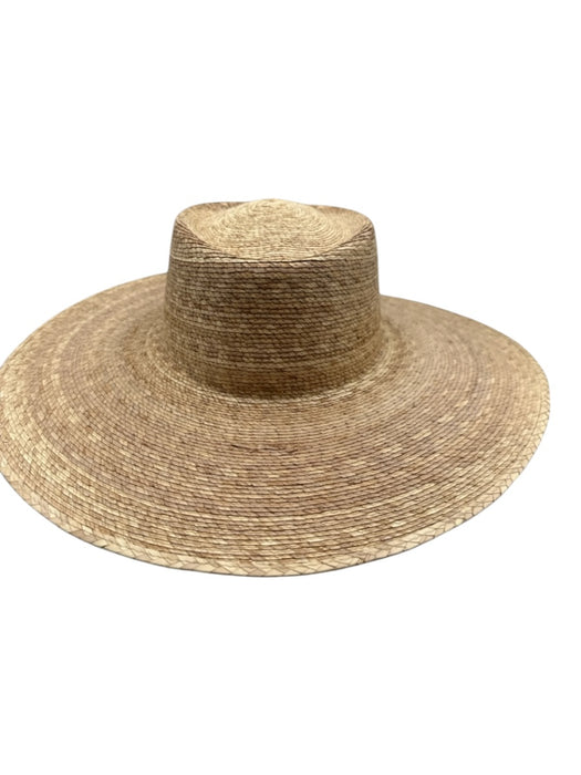 Lack of Color Beige Palm Straw Wide Brim Woven Hat Beige / S/M