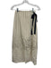 Ottod'Ame Size 2/0 Cream & Black Viscose Blend Tie Back Pinstripe Wrap Skirt Set Cream & Black / 2/0