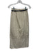 Ottod'Ame Size 2/0 Cream & Black Viscose Blend Tie Back Pinstripe Wrap Skirt Set Cream & Black / 2/0