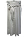 Tibi Size 0 White Cotton Poplin Tie Waist Wrap D Ring Midi Skirt White / 0