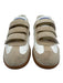 Back 70 Shoe Size 9 White, Beige, Gold Leather Velcro Low Top Sneakers White, Beige, Gold / 9
