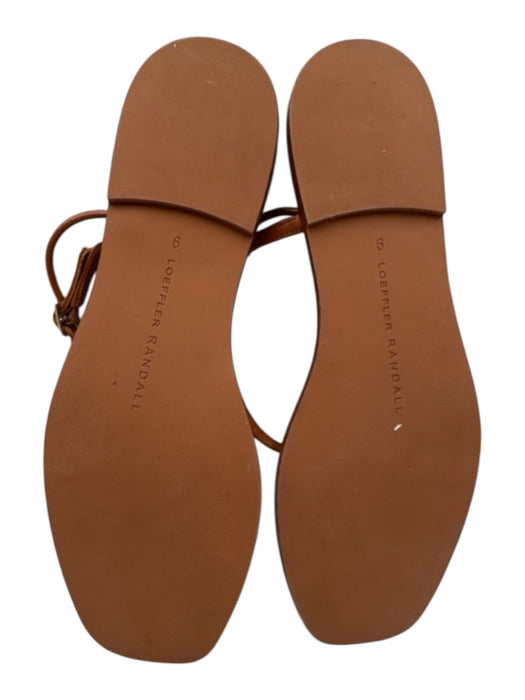 Loeffler Randall Shoe Size 9 Brown Leather Gold Tone Hardware Bead Sandals Brown / 9