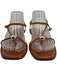 Loeffler Randall Shoe Size 9 Brown Leather Gold Tone Hardware Bead Sandals Brown / 9