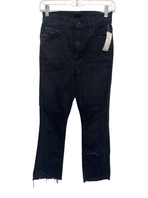 Mother Size 26 Black Cotton High Rise Slim Fit Fringe Jeans Black / 26