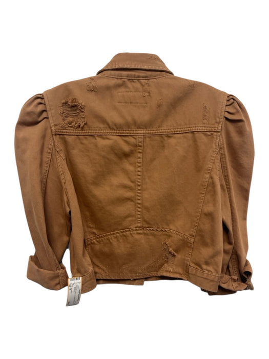Blank NYC Size M Brown Cotton Long Sleeve Button Up Jacket Brown / M