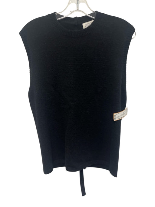 Molly Bracken Size S Black Acrylique Blend Sleeveless Tank Knit Tie Back Vest Black / S