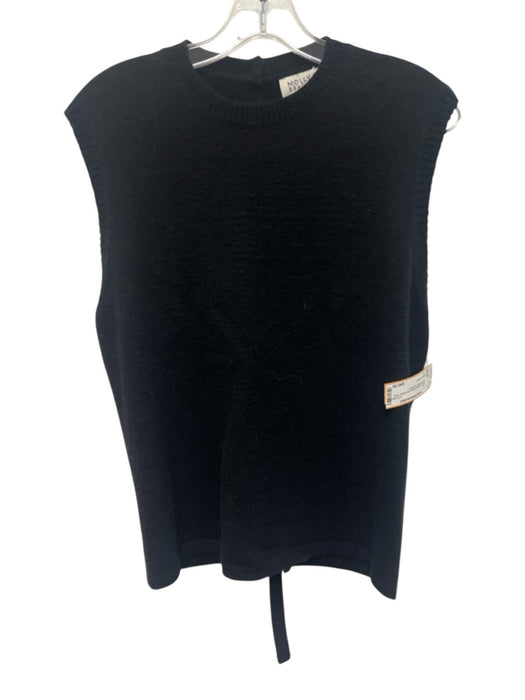Molly Bracken Size S Black Acrylique Blend Sleeveless Tank Knit Tie Back Vest Black / S