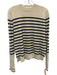 La Ligne Size XS Beige & Black Cotton Long Sleeve Stripe Sweater Beige & Black / XS