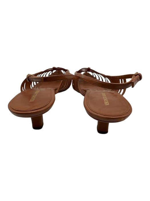 Veronica Beard Shoe Size 8 Brown Leather Upper Caged Sandal Slingbacks Brown / 8