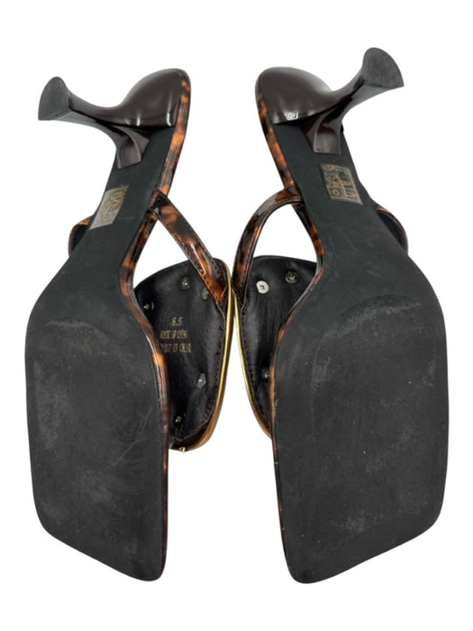 Jeffrey Campbell Shoe Size 8.5 Brown Synthetic Upper Tortoiseshell Print Sandals Brown / 8.5