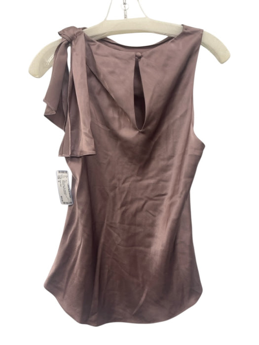 Cinq a Sept Size S Mauve Gray Silk Sleeveless Tie Shoulder Shine Top Mauve Gray / S