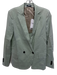 Theory Size 0 Mint Green Linen Blend One Button Lapels Deep V Blazer Mint Green / 0