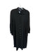 J S Millenium Size Est L Black Cotton Long Sleeve dots Button Down Maxi Dress Black / Est L