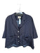 Tuckernuck Size M Navy & white Polyester Short Sleeve Polka Dot Button Down Top Navy & white / M