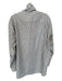 Plan C Size 44 Gray & White Cotton Blend Long Sleeve Striped Neck Tie Top Gray & White / 44