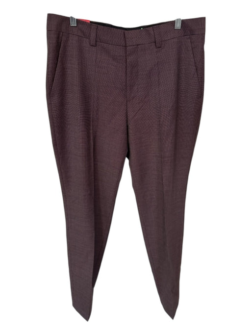 Hugo Boss NWT Size 34 Maroon Wool Blend Trouser Men's Pants Maroon / 34