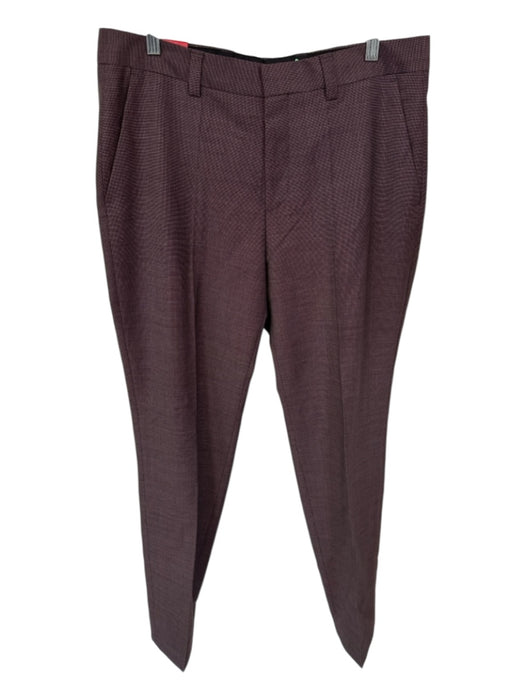 Hugo Boss NWT Size 34 Maroon Wool Blend Trouser Men's Pants Maroon / 34