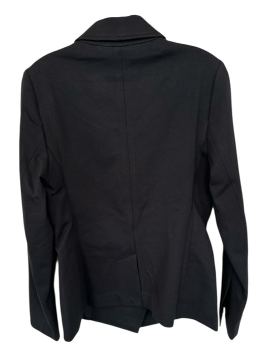 Spanx Size M Black Nylon Blend Long Sleeve One Button GHW Blazer Black / M