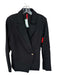 Spanx Size M Black Nylon Blend Long Sleeve One Button GHW Blazer Black / M