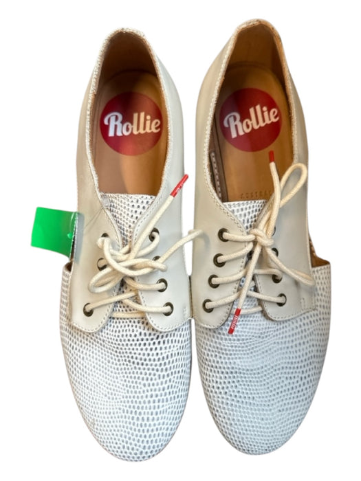 Rollie Shoe Size 39 White Leather Cut Outs Oxford White / 39