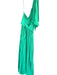 Selfie Leslie Size L Emerald Green Polyester Blend One Shoulder Pleated Gown Emerald Green / L