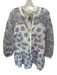 English Factory Size M White & Purple Polyester Puff Sleeves Drop Waist Dress White & Purple / M