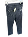 Mother Size 30 Black Cotton Blend Straight Cut Distressed High Waist Jeans Black / 30