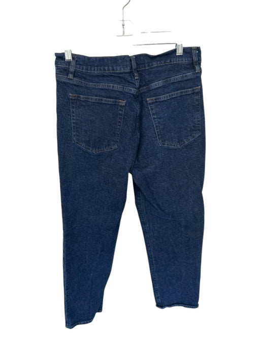 Frame Size 30 Dark Wash Cotton Denim Wide Leg High Waist Jeans Dark Wash / 30