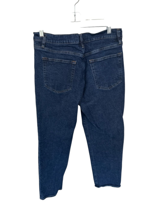 Frame Size 30 Dark Wash Cotton Denim Wide Leg High Waist Jeans Dark Wash / 30