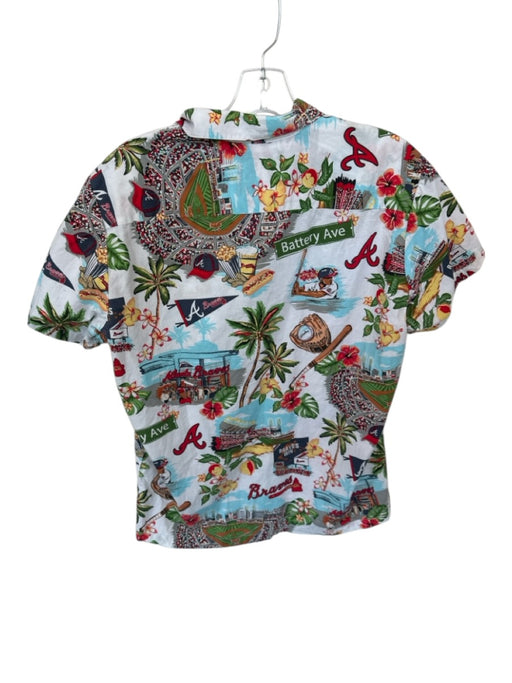 Reyn Spooner Size S White & Multi 100% Cotton Baseball Hawaiian Men's Shirt White & Multi / S
