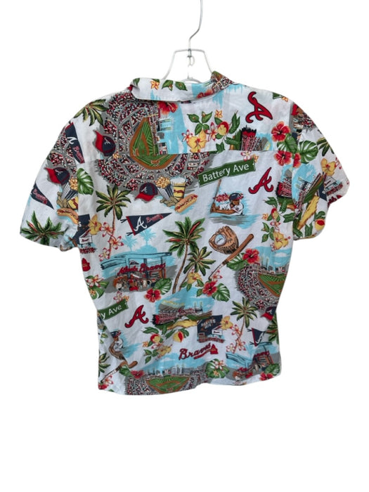 Reyn Spooner Size S White & Multi 100% Cotton Baseball Hawaiian Men's Shirt White & Multi / S