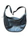 Rag & Bone Black & Silver Leather Zip Close Half Moon Crossbody Bag Black & Silver / M