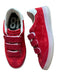 P448 Shoe Size 38 Red & White Suede Velcro Athletic Sneakers Red & White / 38