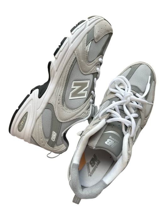 New Balance Shoe Size 7.5 Gray & White Canvas & Leather Lace Up Sneakers Gray & White / 7.5