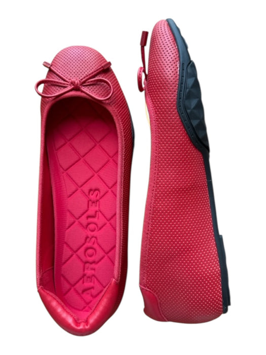 Aerosoles Shoe Size 7.5 Red Leather Perforated Bow Flats Red / 7.5