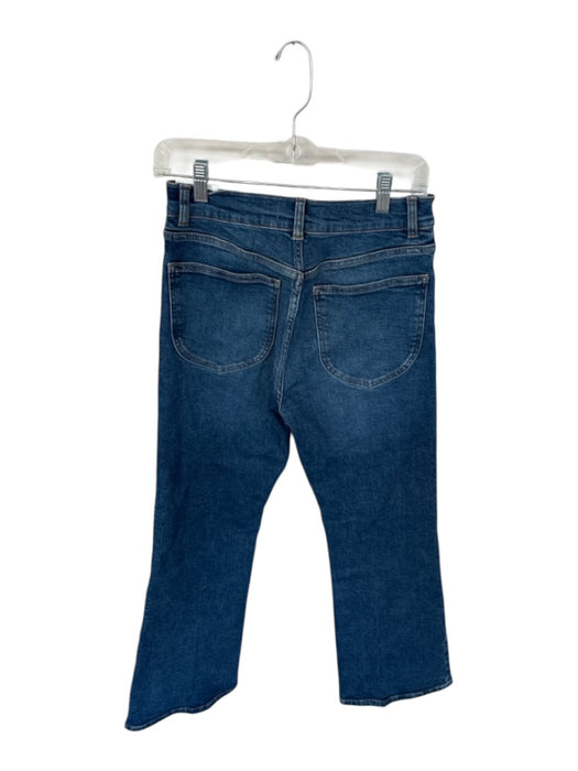 Madewell Size 29 Med Dark Wash Cotton High Waist Flare Cropped Jeans Med Dark Wash / 29