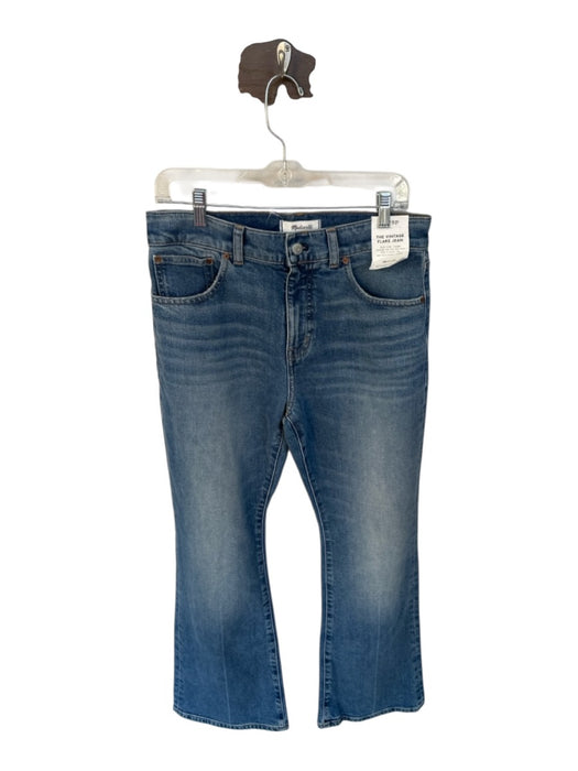 Madewell Size 29P Med Dark Wash Cotton High Rise Flare Jeans Med Dark Wash / 29P