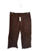 Size L Brown Cotton High Waist Scallop Detail Wide Leg Pants Brown / L