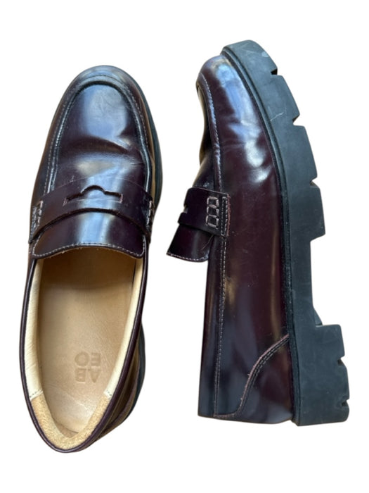 abeo Shoe Size 7.5 Congnac Brown Leather Chunky Sole Penny Loafers Congnac Brown / 7.5