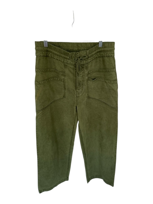 Young Fab & Broke Size L Army Green Lycocell Drawstring Front Pockets Pants Army Green / L