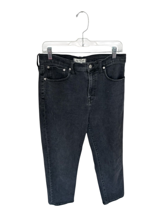 Madewell Size 29 Charcoal Cotton Blend High Waist Straight Leg Jeans Charcoal / 29