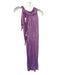 Zara Size L Purple Polyester Sleeveless Polka Dot Acordian Pleats Maxi Dress Purple / L