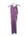 Zara Size L Purple Polyester Sleeveless Polka Dot Acordian Pleats Maxi Dress Purple / L